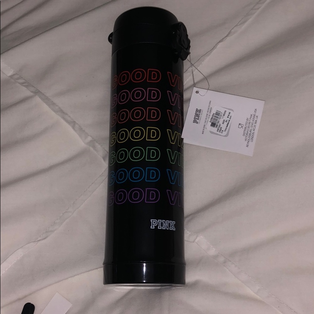 VS Pink thermos water bottle